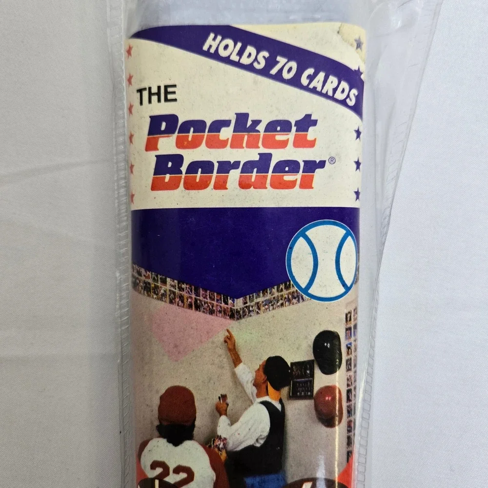 Pocket Poster Pocket Border, 2 Cards High, 8 Ft Long, Holds‎ 70 Cards, Vtg New